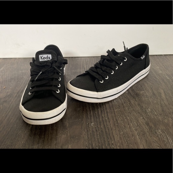 Black Keds size 6.5 sneakers - Picture 3 of 4